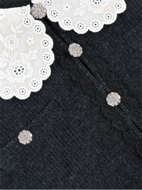 Cropped cardigan SELF PORTRAIT | RS26121CBGREY